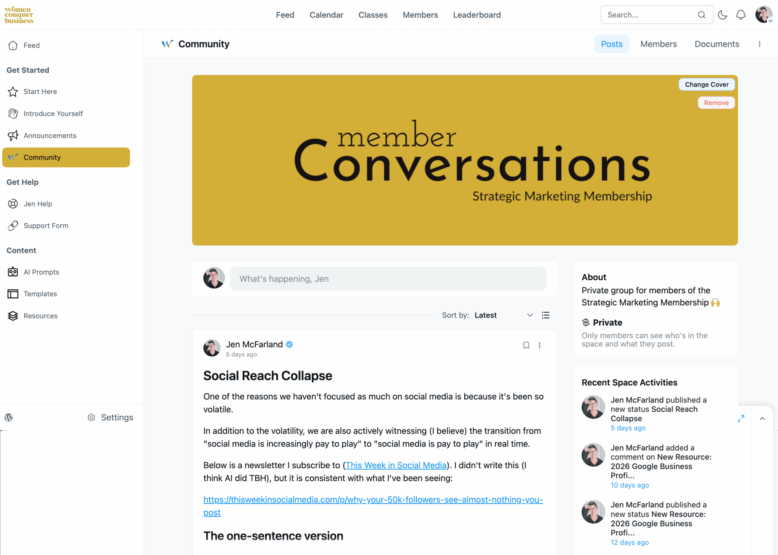 member conversations